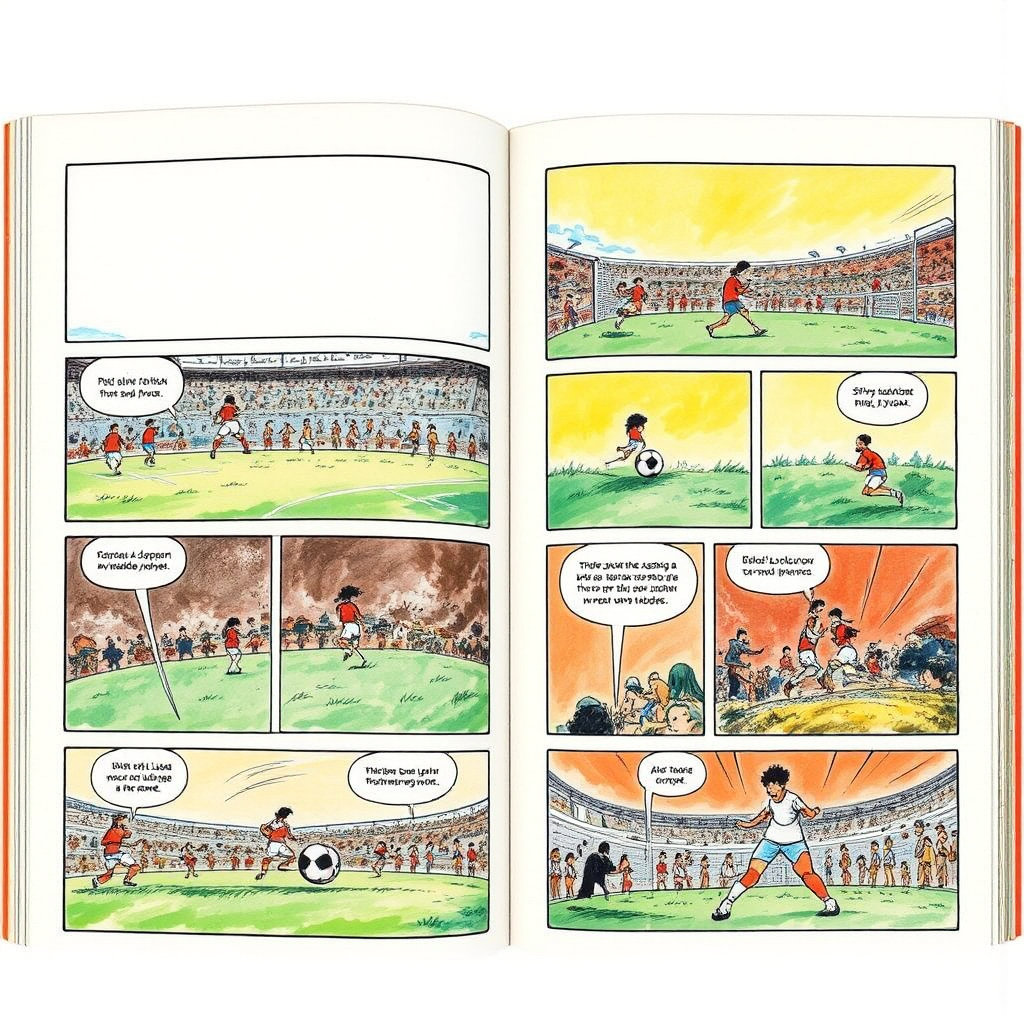 Colored graphic novel about
