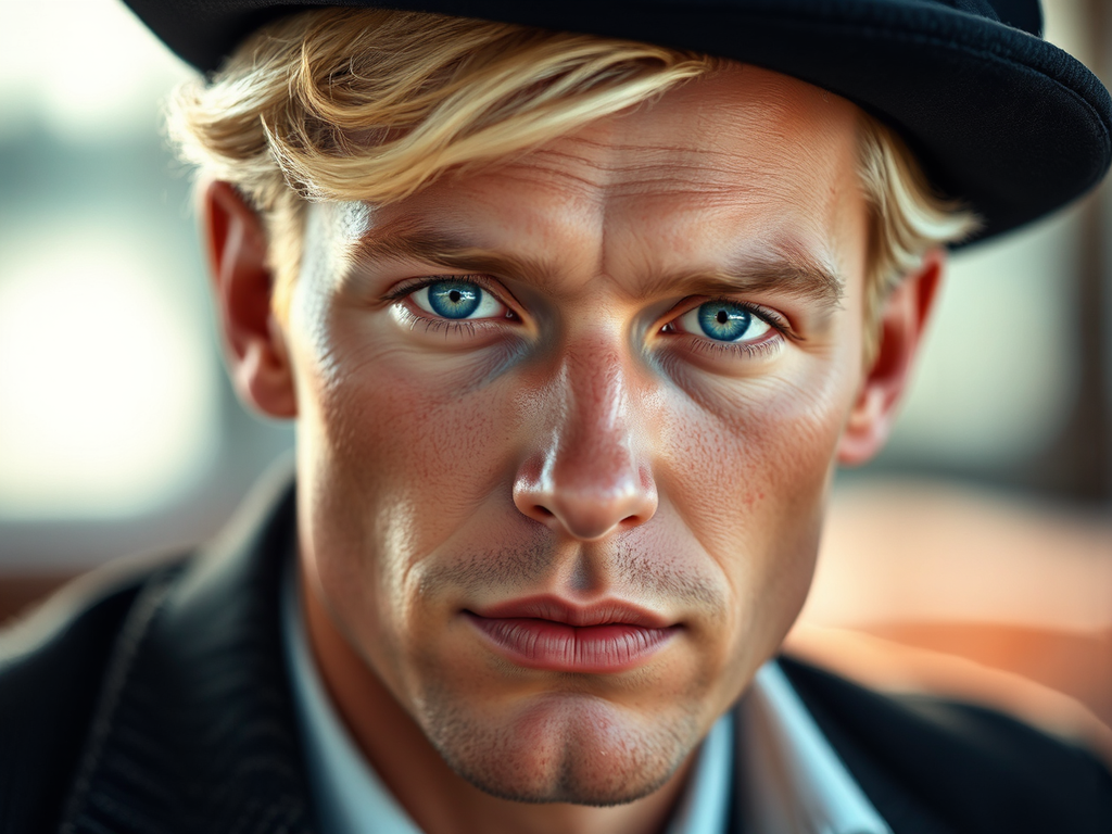 Close-up of a blond