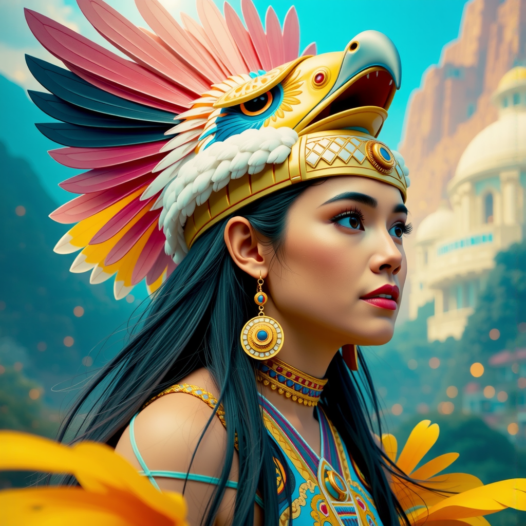 Dancing eagle woman goddess