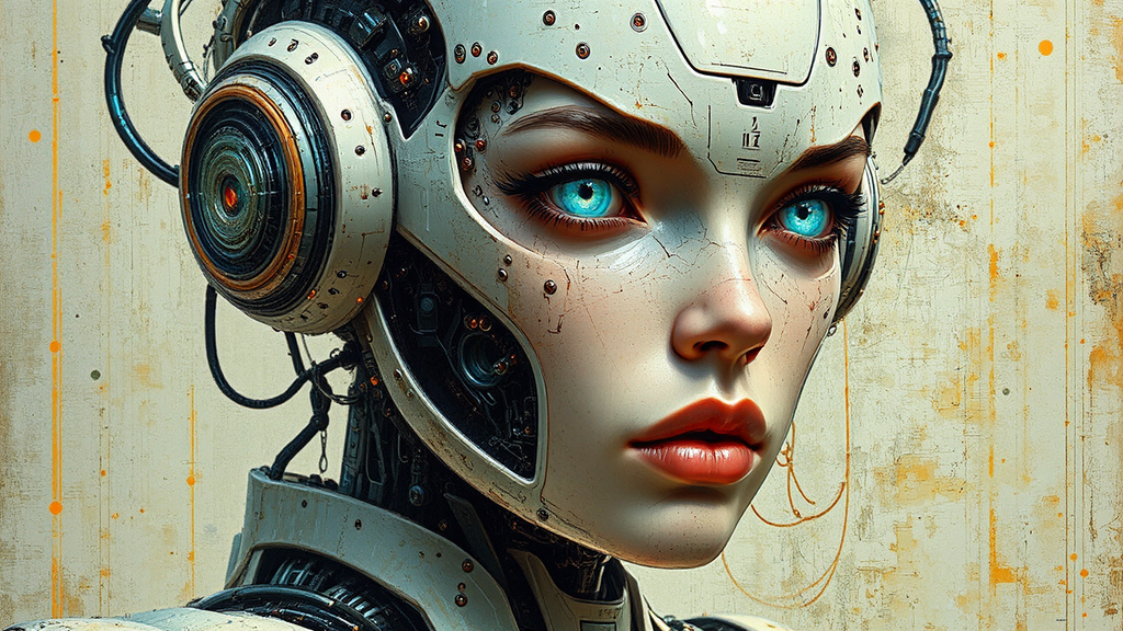 Portrait of a futuristic