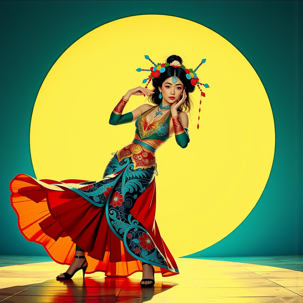 Girl with Asian-inspired dance