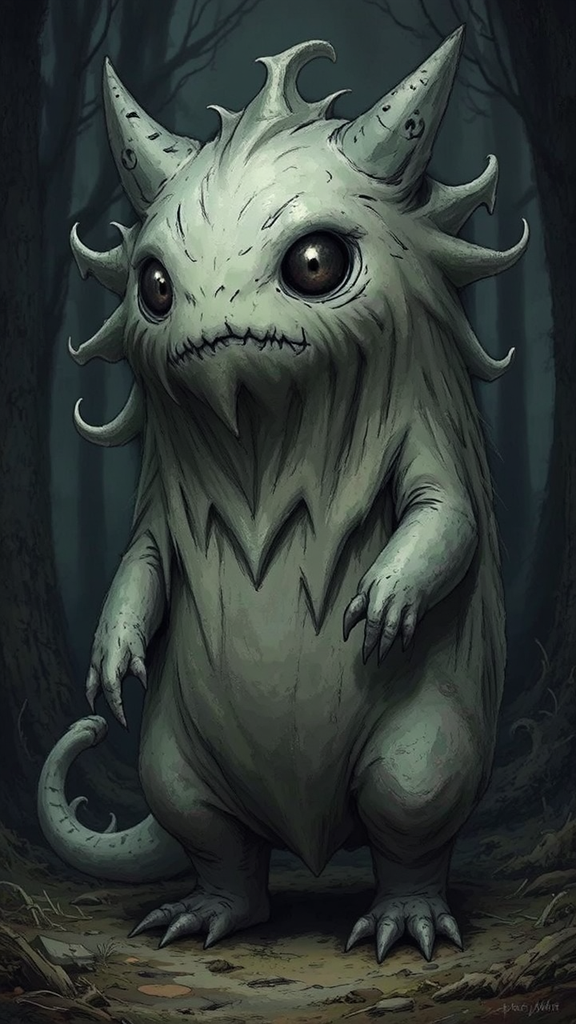 Glowing eyes in dark
