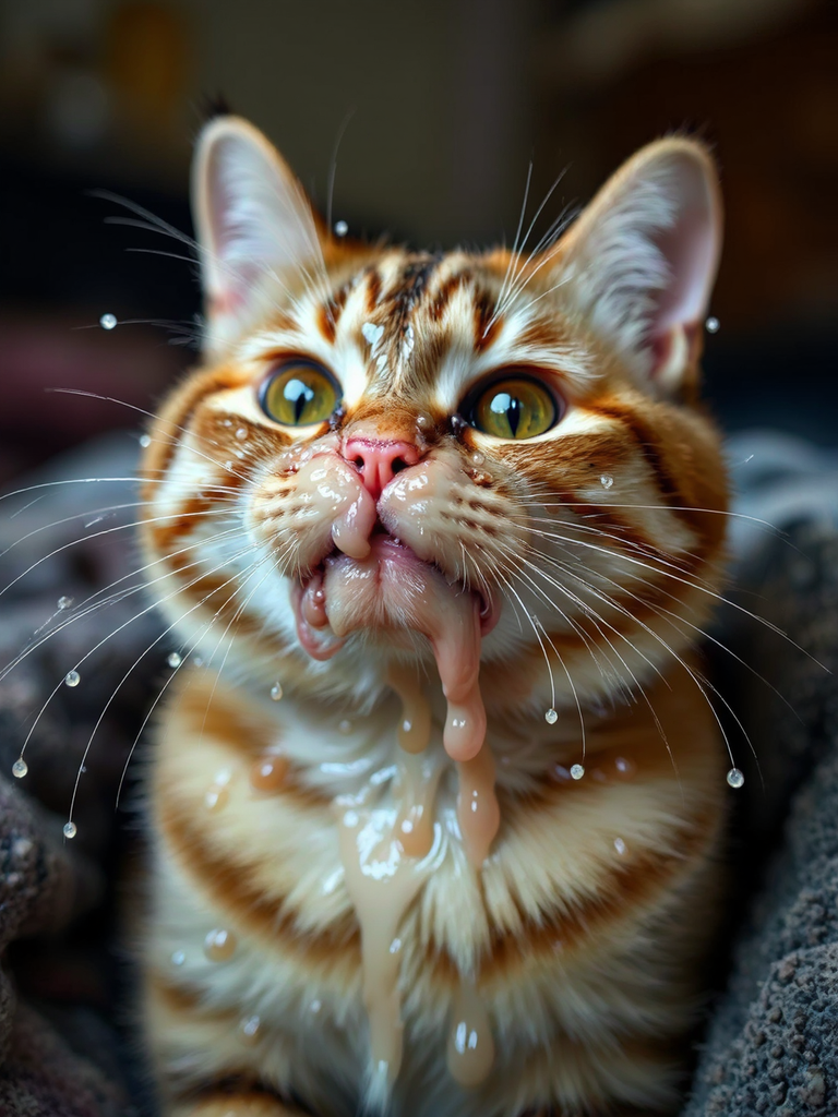 Cat with respiratory symptoms.