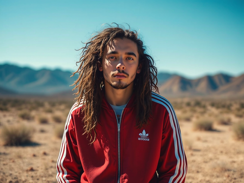 Pouya in Adidas tracksuit