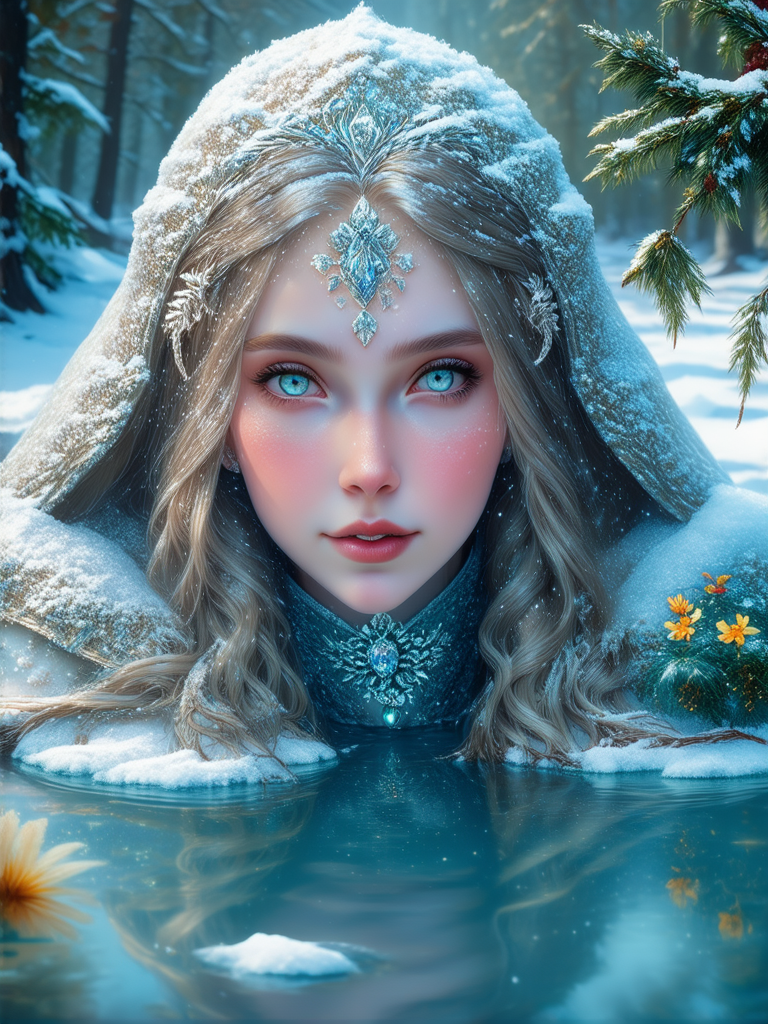 Ice Princess floating in
