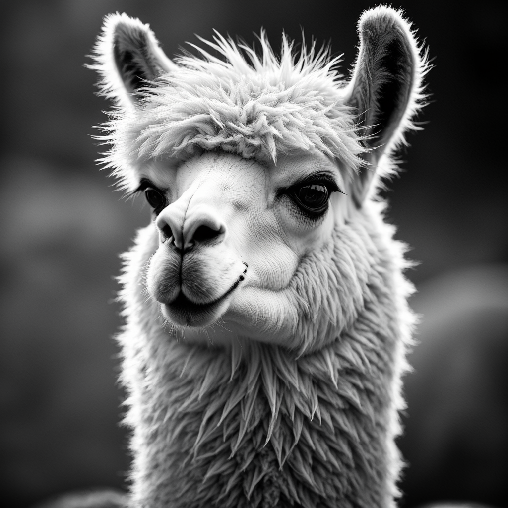 Black and white close-up