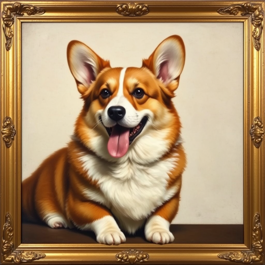 Corgi in a Baroque