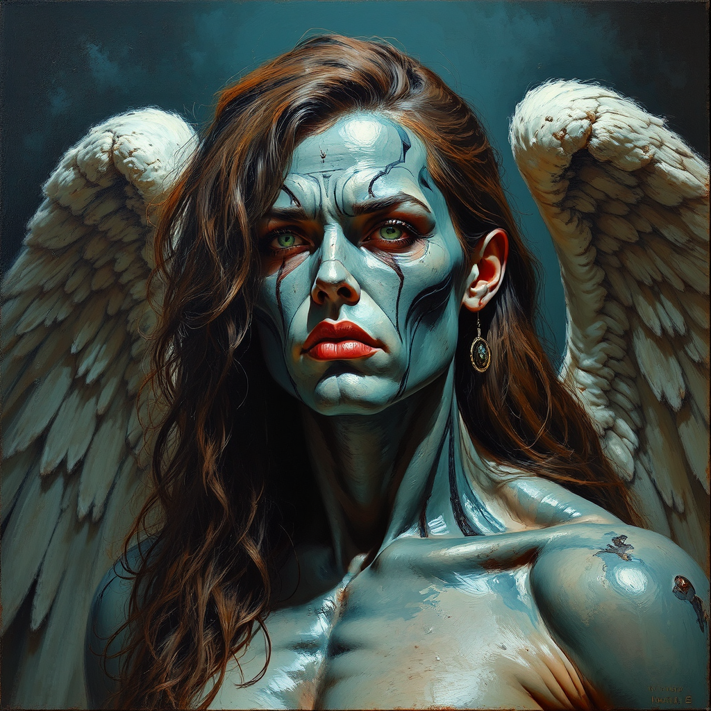 Angelic male full-body oil