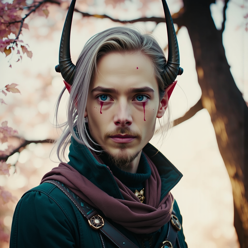 Male Tiefling Scholar in