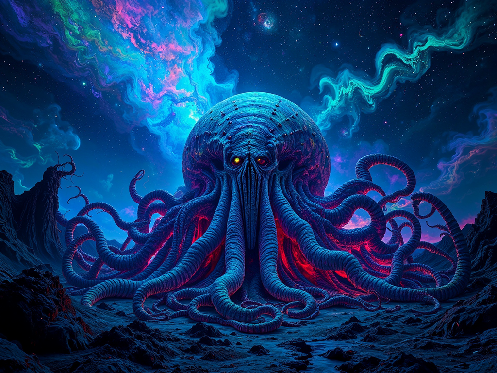 Tentacled beings in a