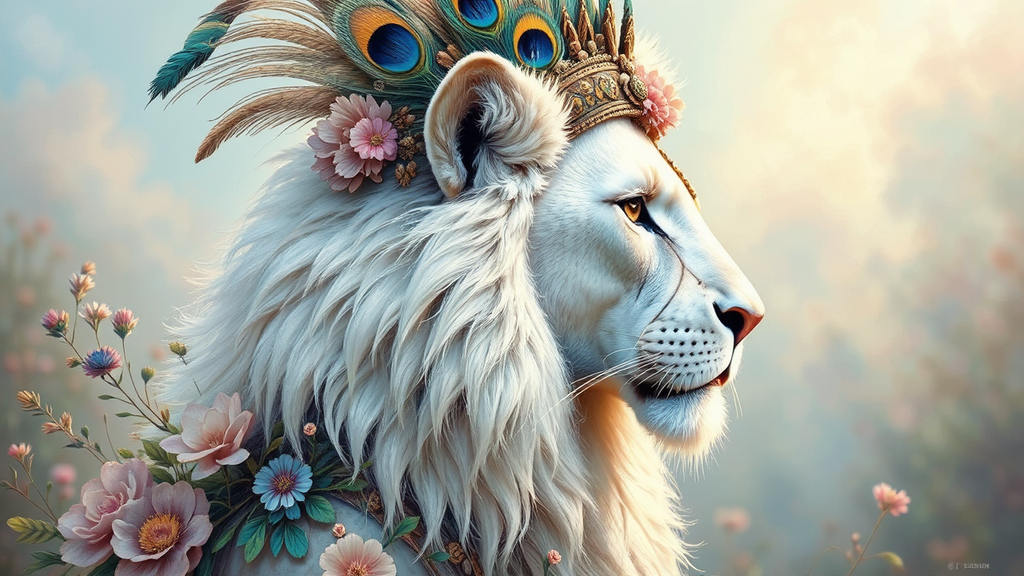 White lioness in tribal