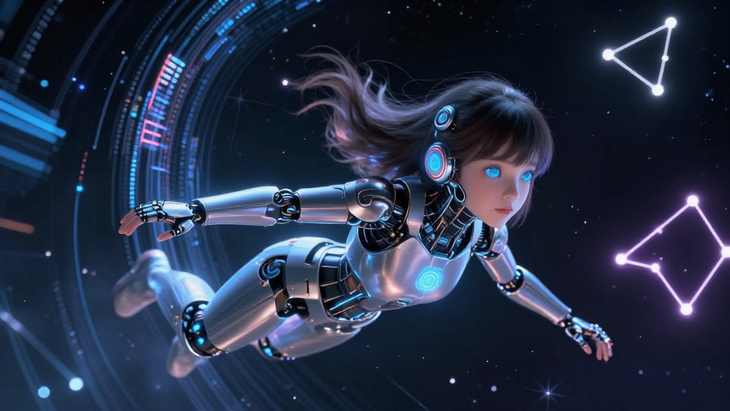 A young cyborg girl