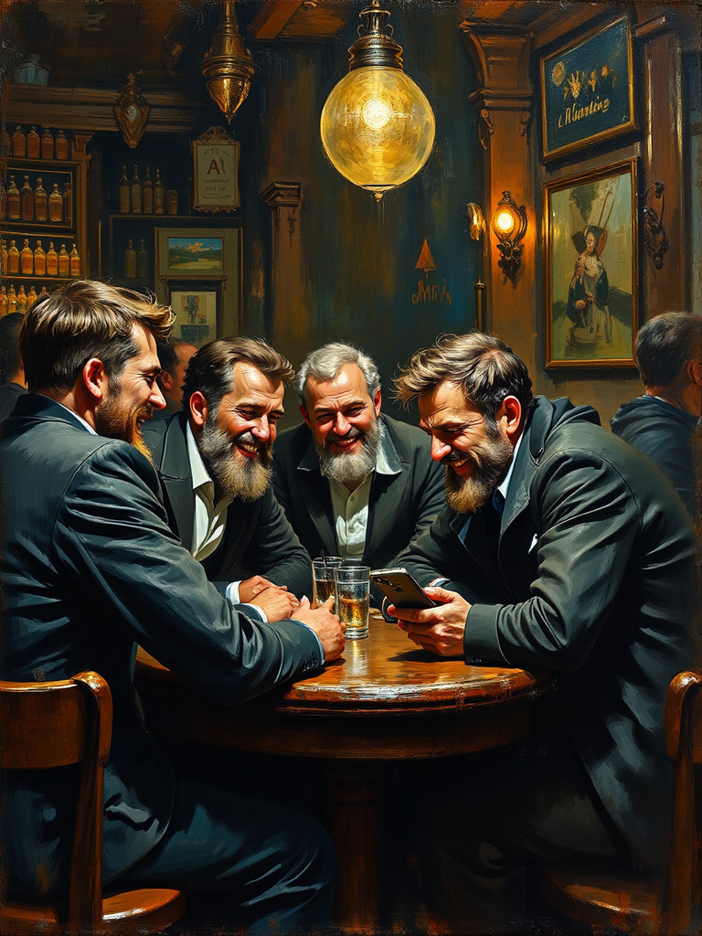Men in a bar