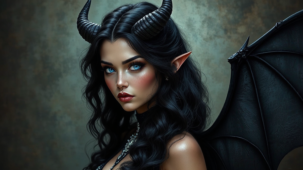 Woman with horns and