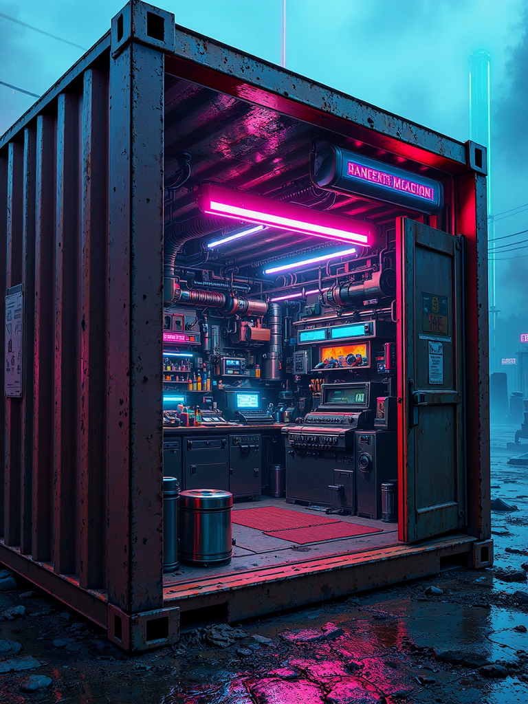 Sci-fi machine shop in