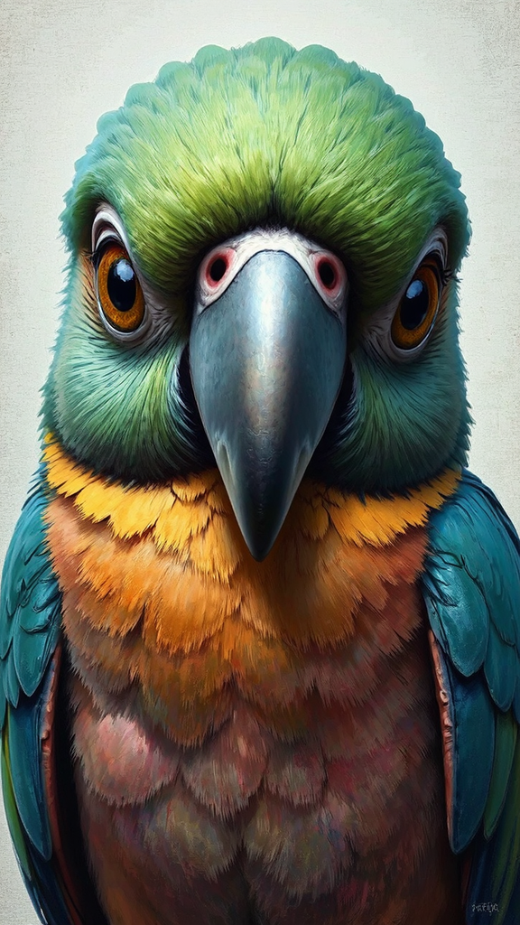 Portrait of a colorful