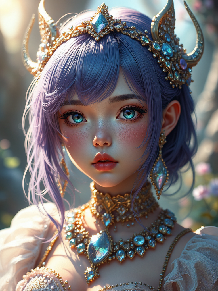 Detailed fantasy portrait with