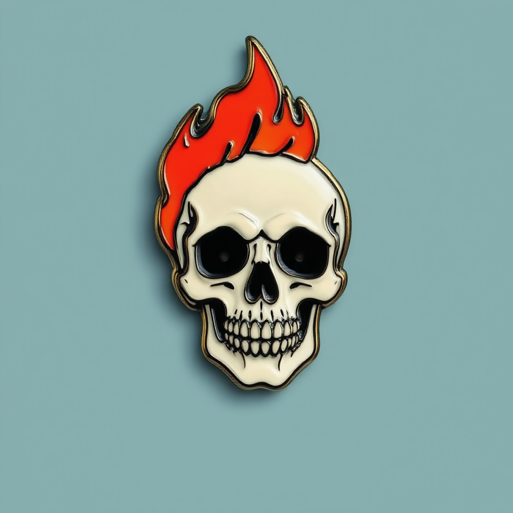 Retro minimalist skull with