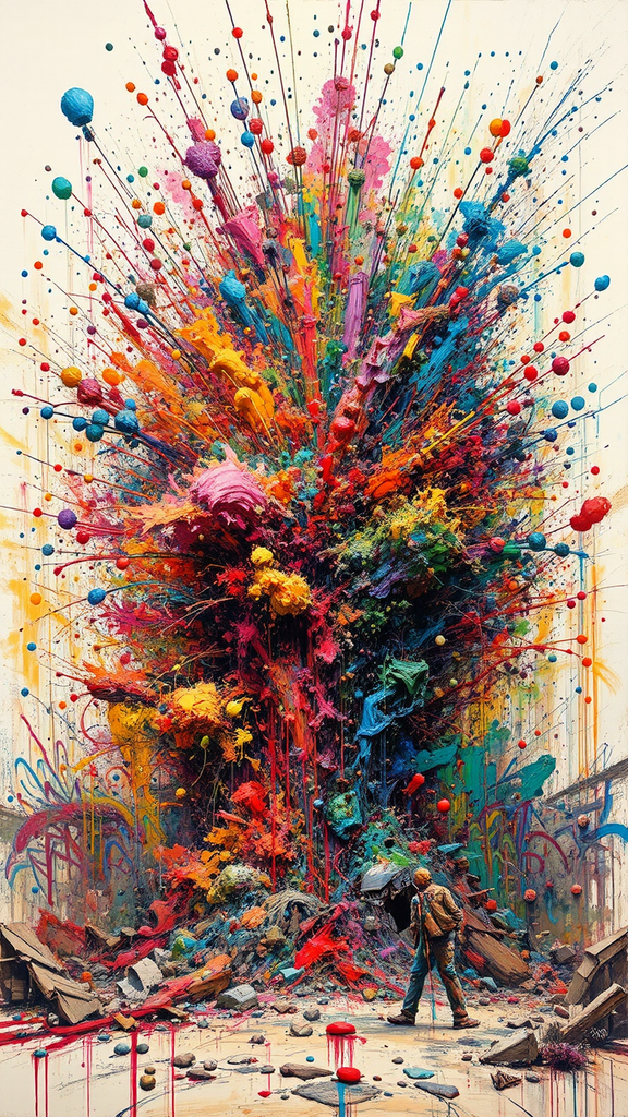 Multicolor explosion of colorful