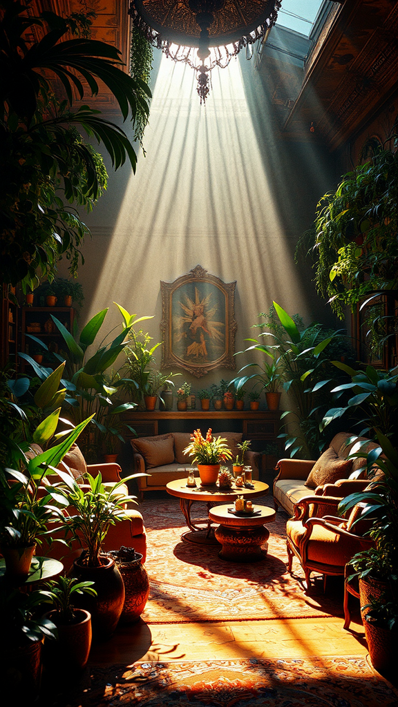 Bohemian living room with