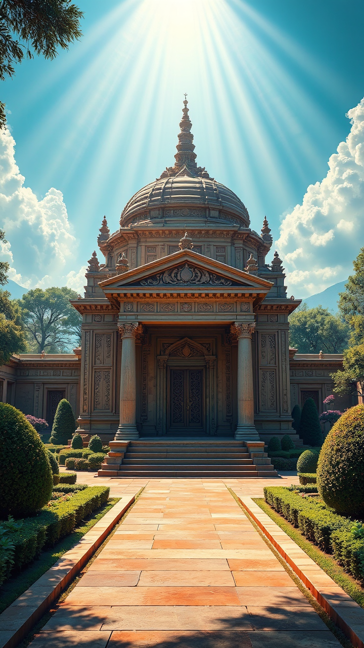 Ancient temple with ornate
