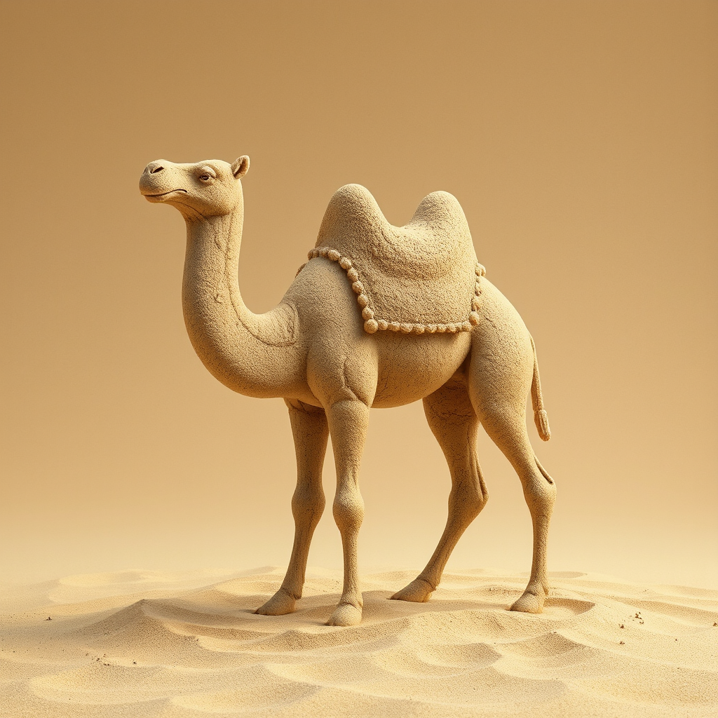 Camel sculpture made of