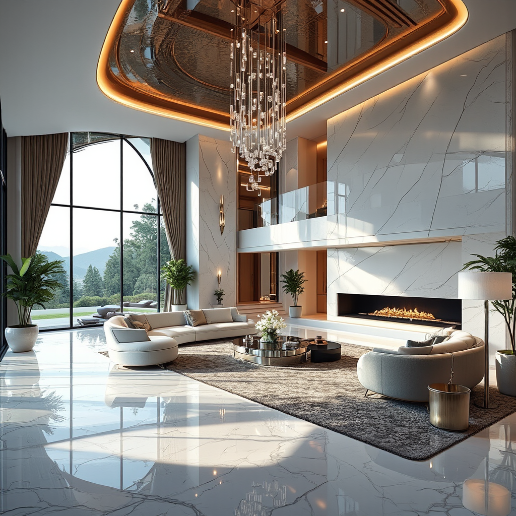 Luxurious house interior in