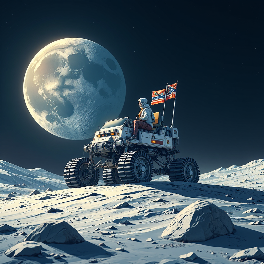 Mechanical rover on lunar