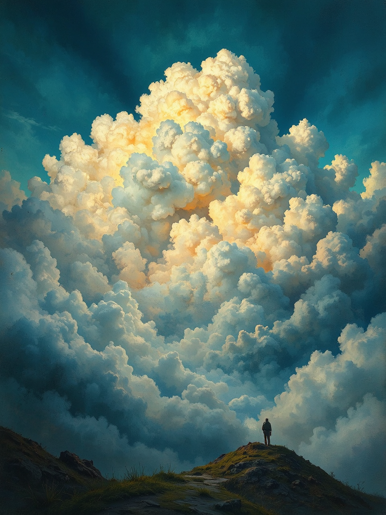 Dreamlike landscape with dramatic