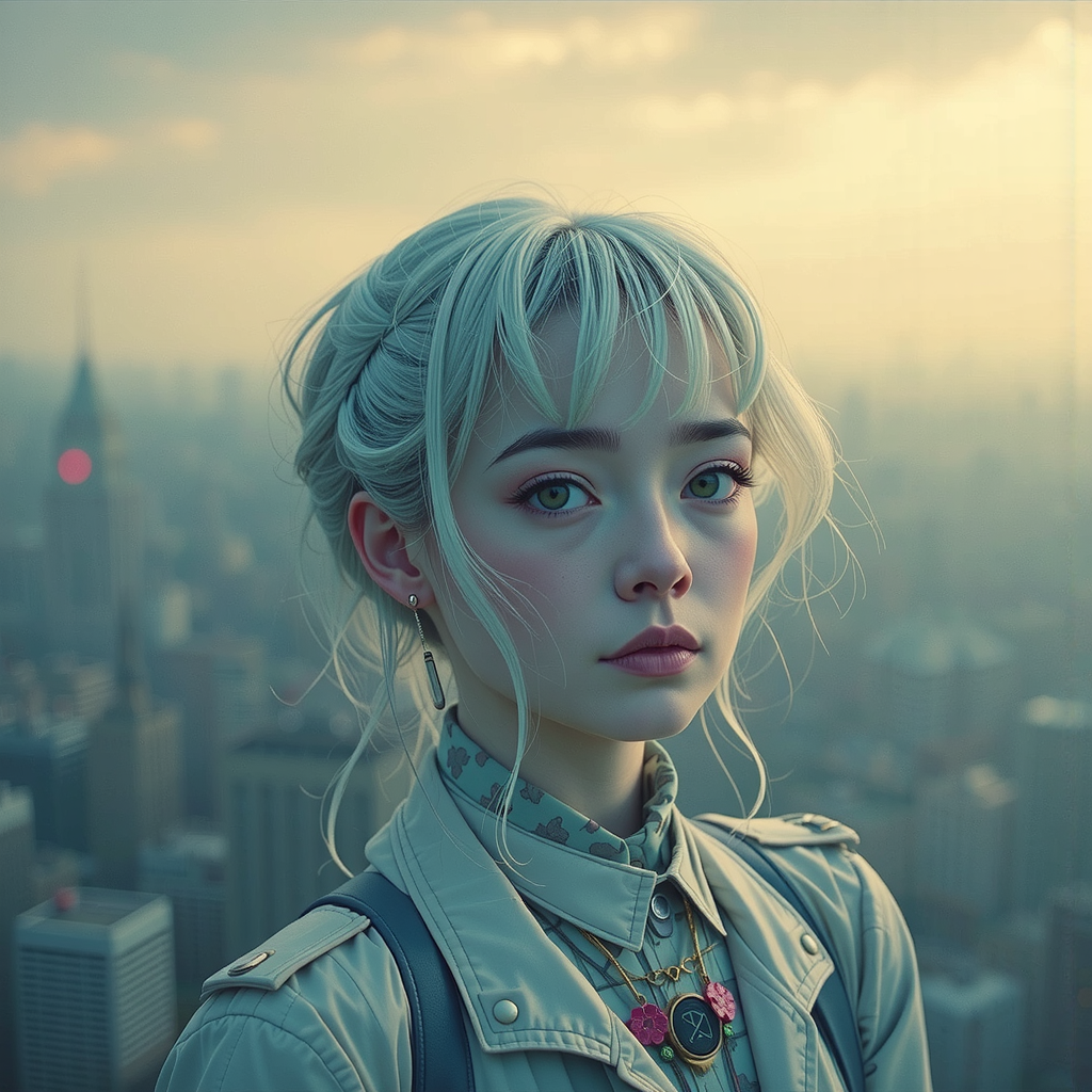 A beautiful, hyper-detailed cityscape.