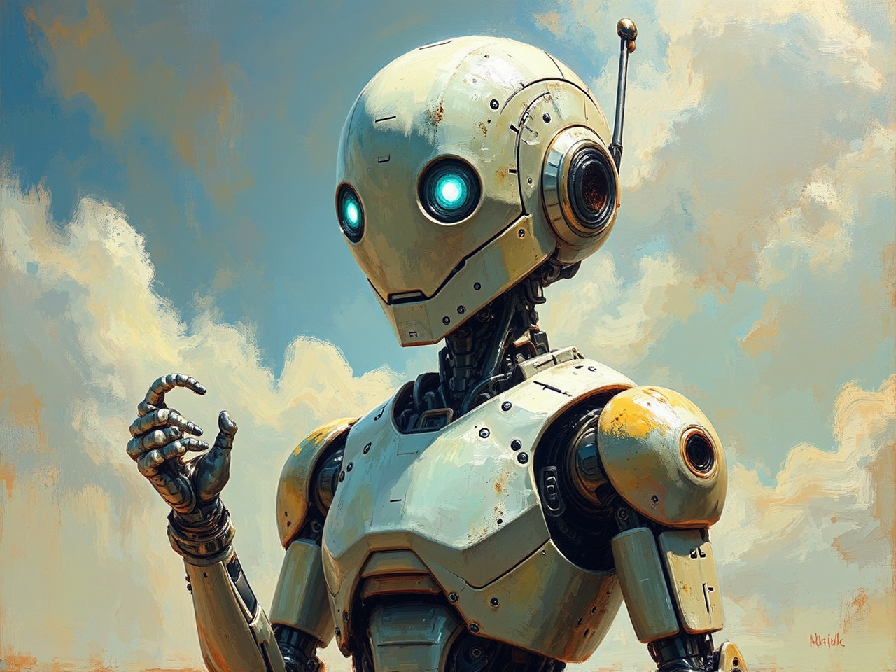 Robots building miniature metal