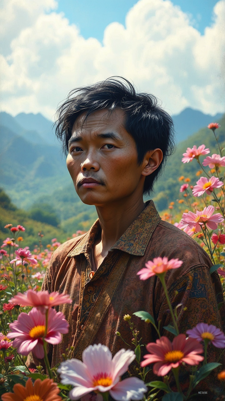 Hyperrealistic portrait of Filipino