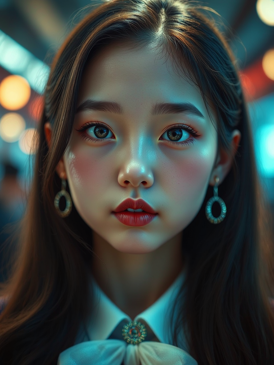 Close-up of a girl's
