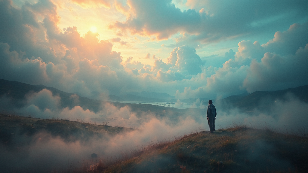 Low-quality surreal dream-like photograph