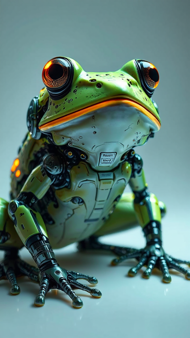 A biomechanical cybernetic frog.