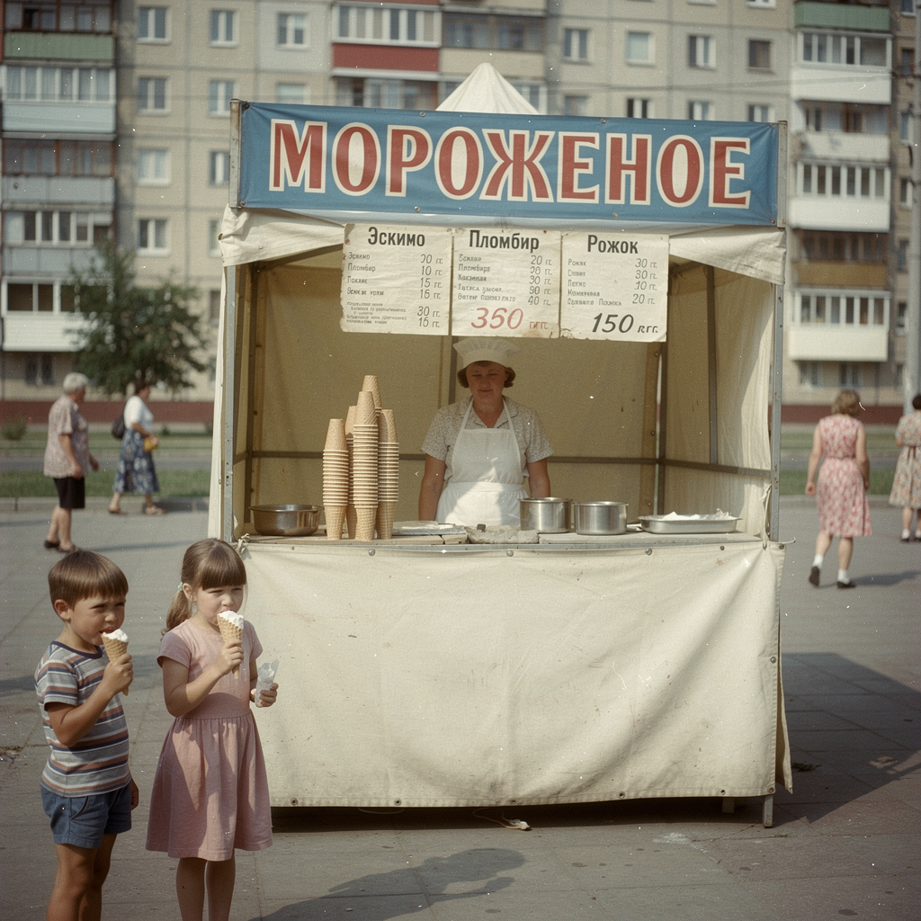 Палатка мороженое в СССР,