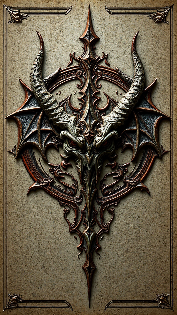 Dark magical symbol with