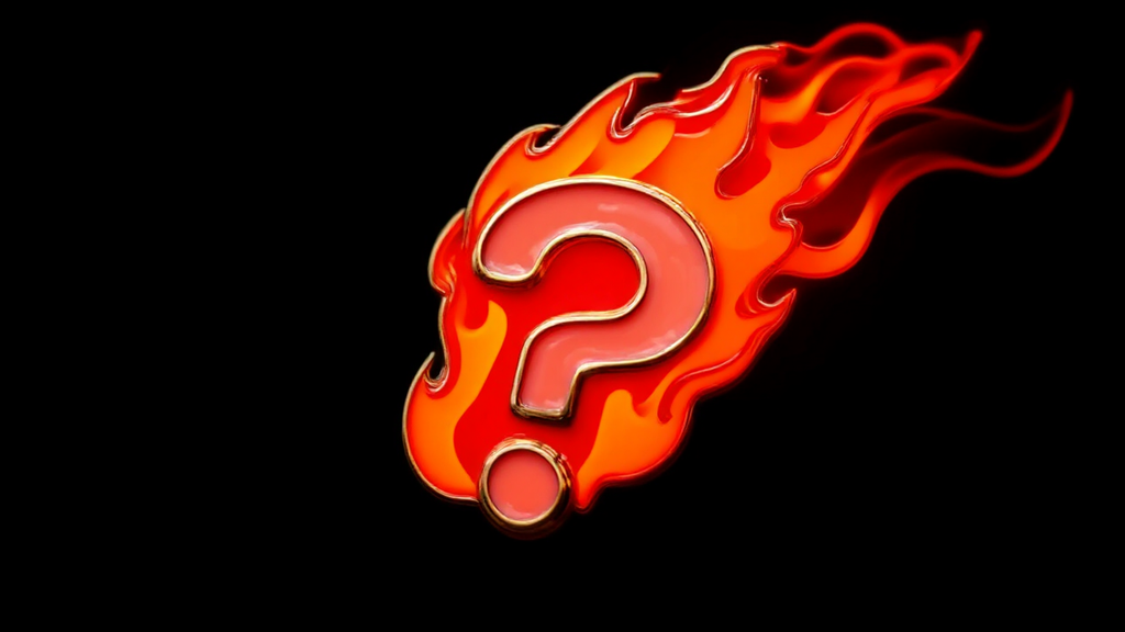 Retro minimalist question mark
