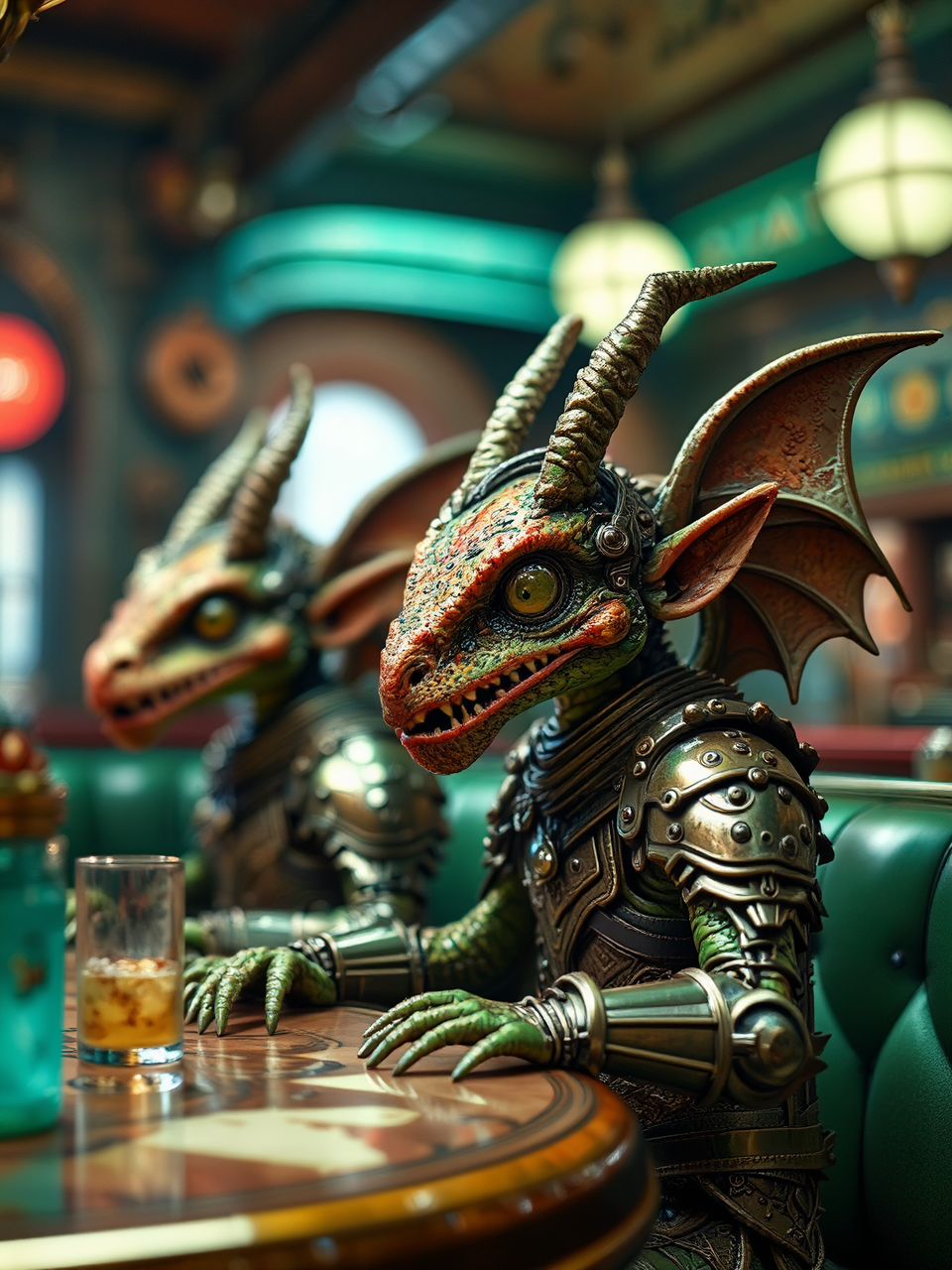 Tin toy dragons in