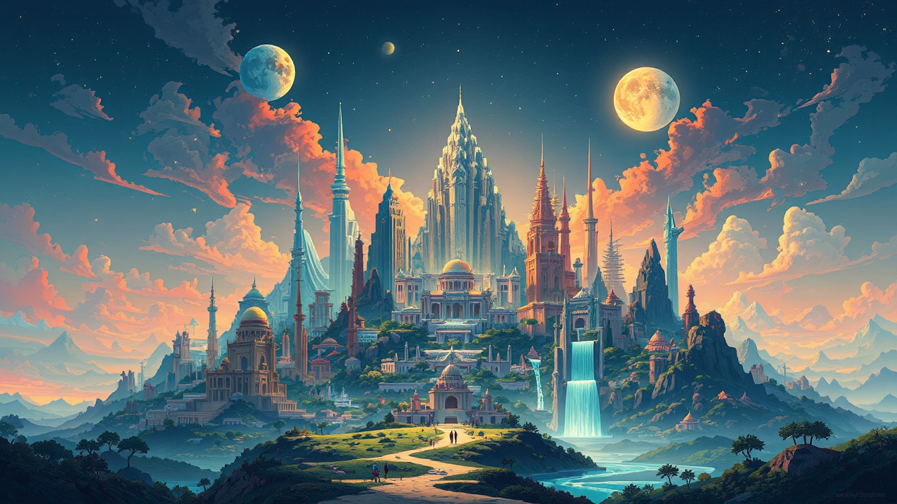 Nine ancient wonders illustrated