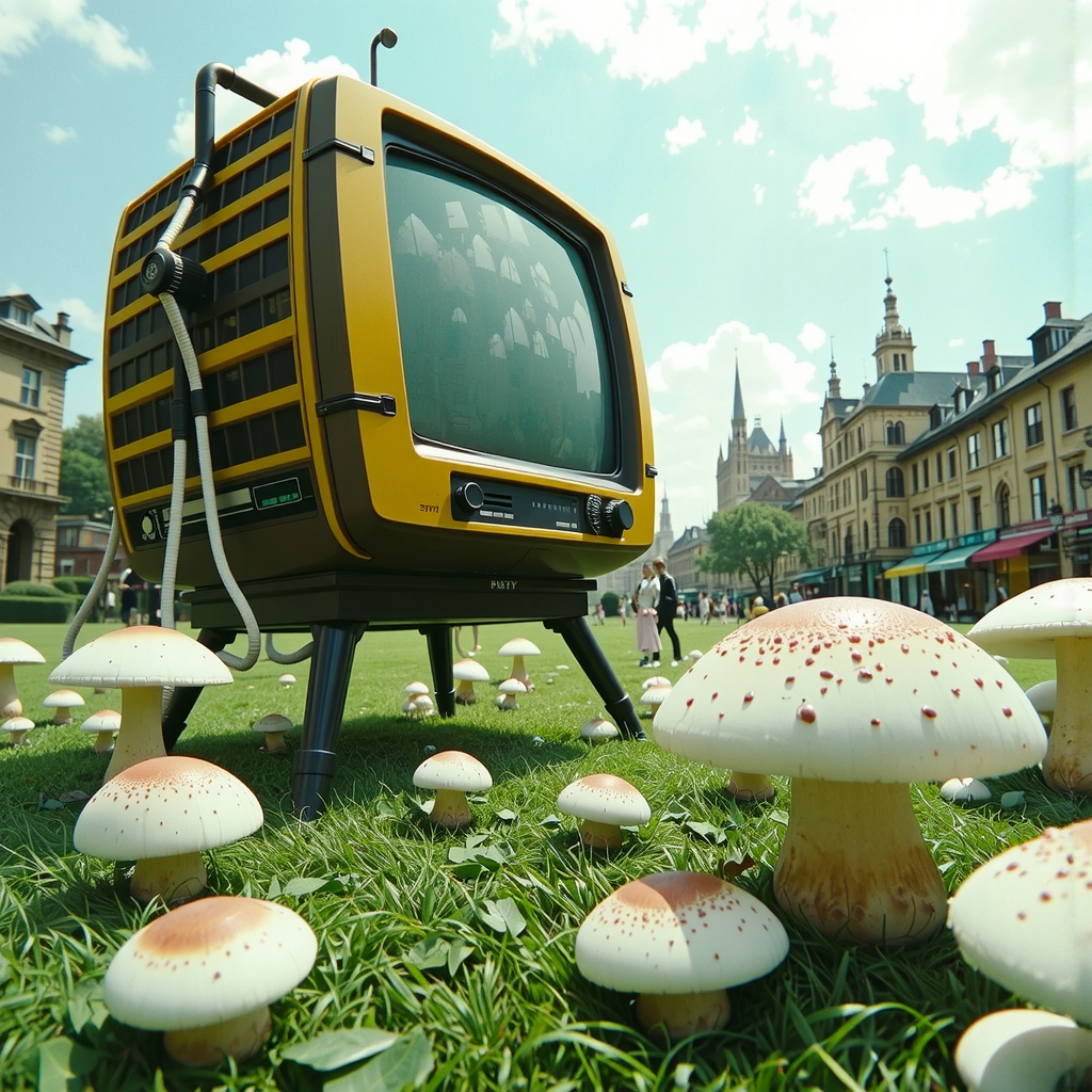Old CRT TV in