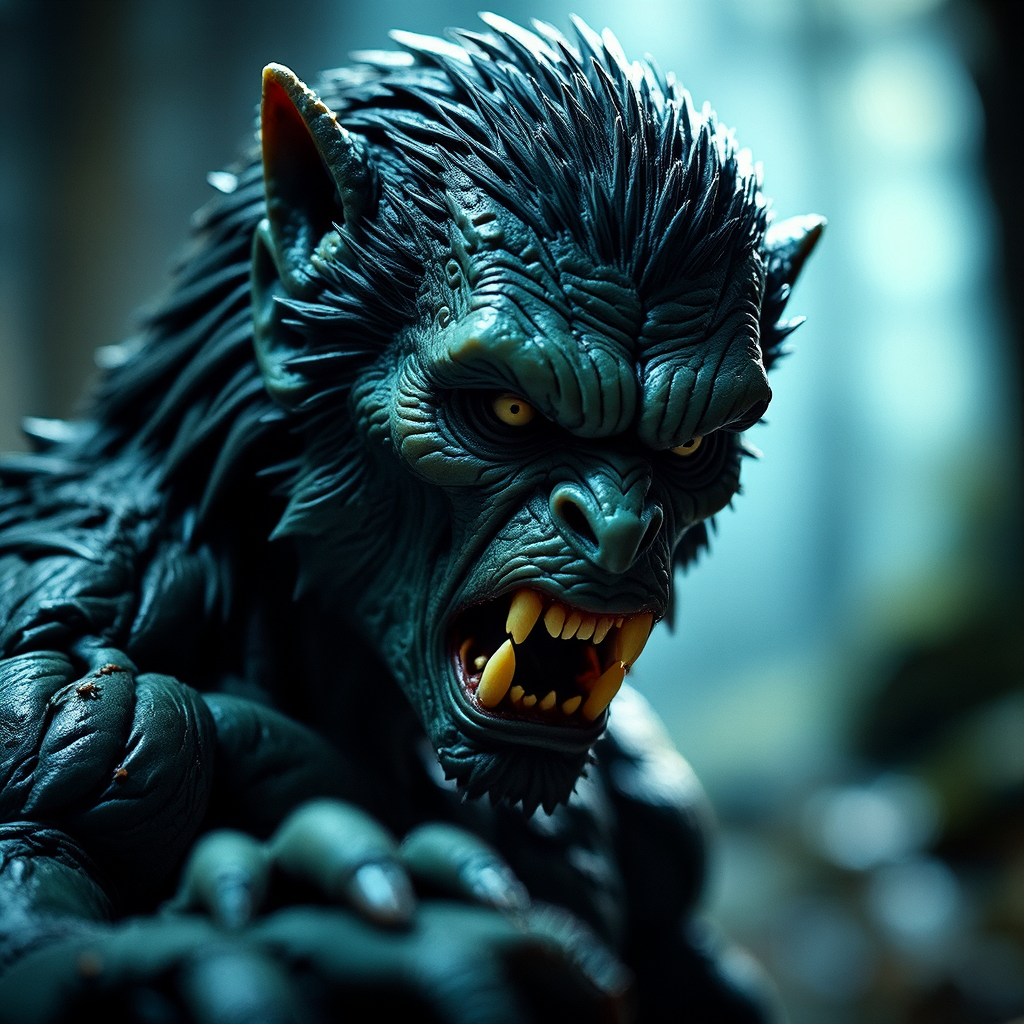 A plasticine werewolf in