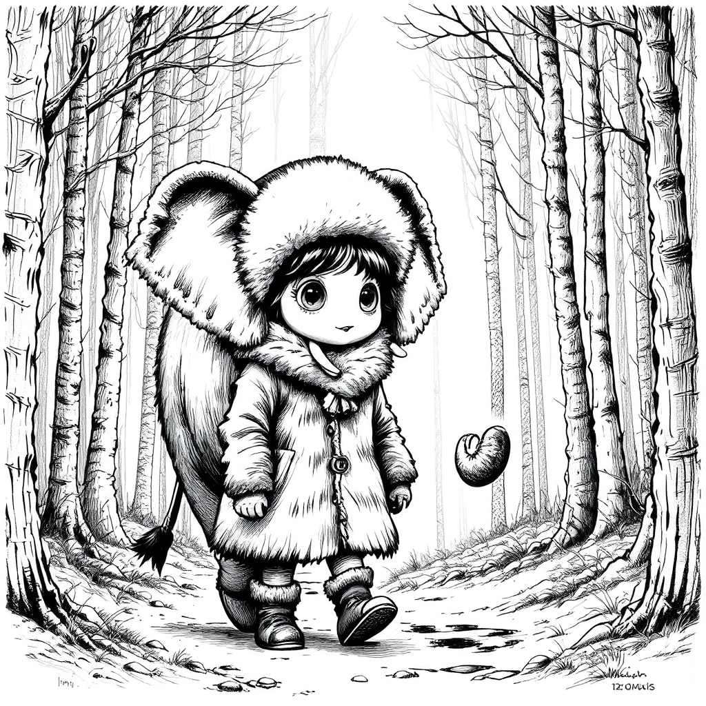 A young girl walks