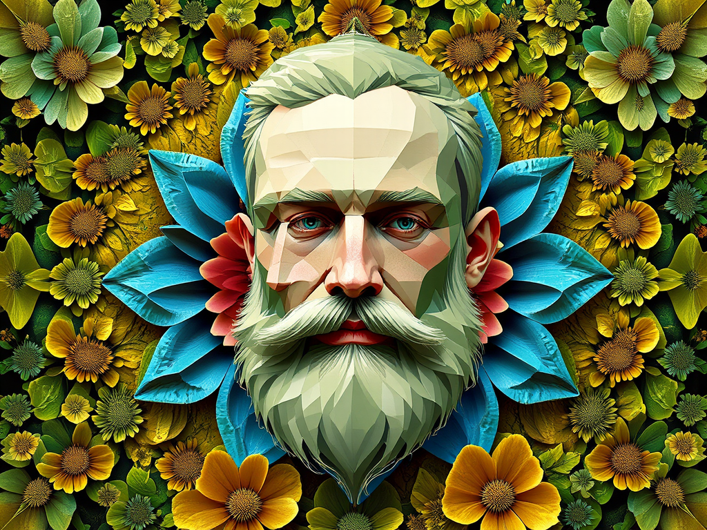 Geometrical portrait of a