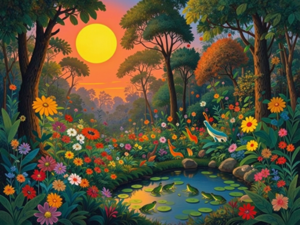 A jungle scene at
