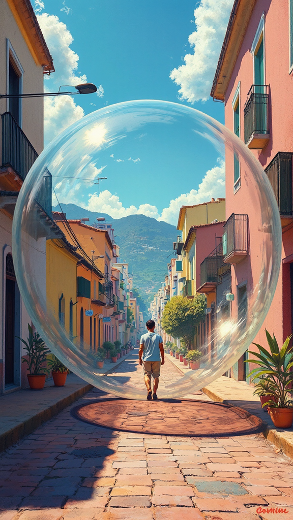 Person walking in a