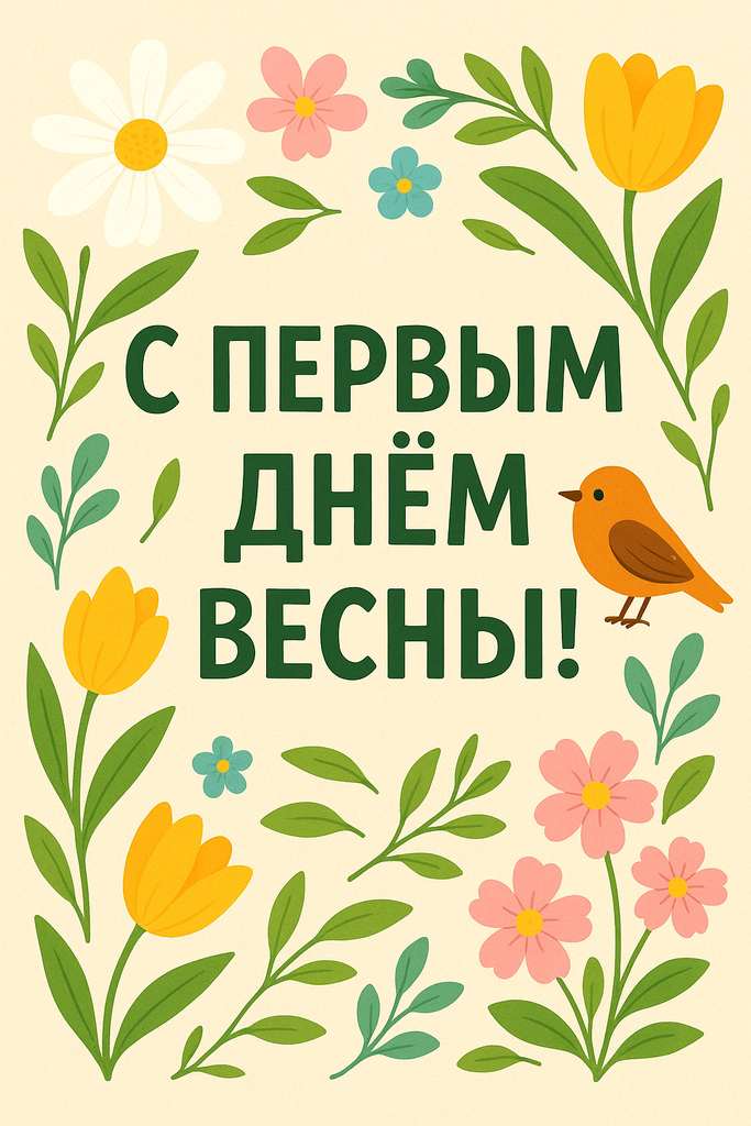 С первым днём весны!