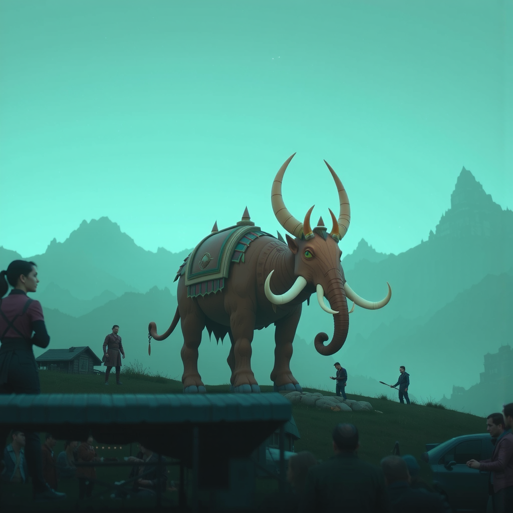 Epic brown elephant-like mount