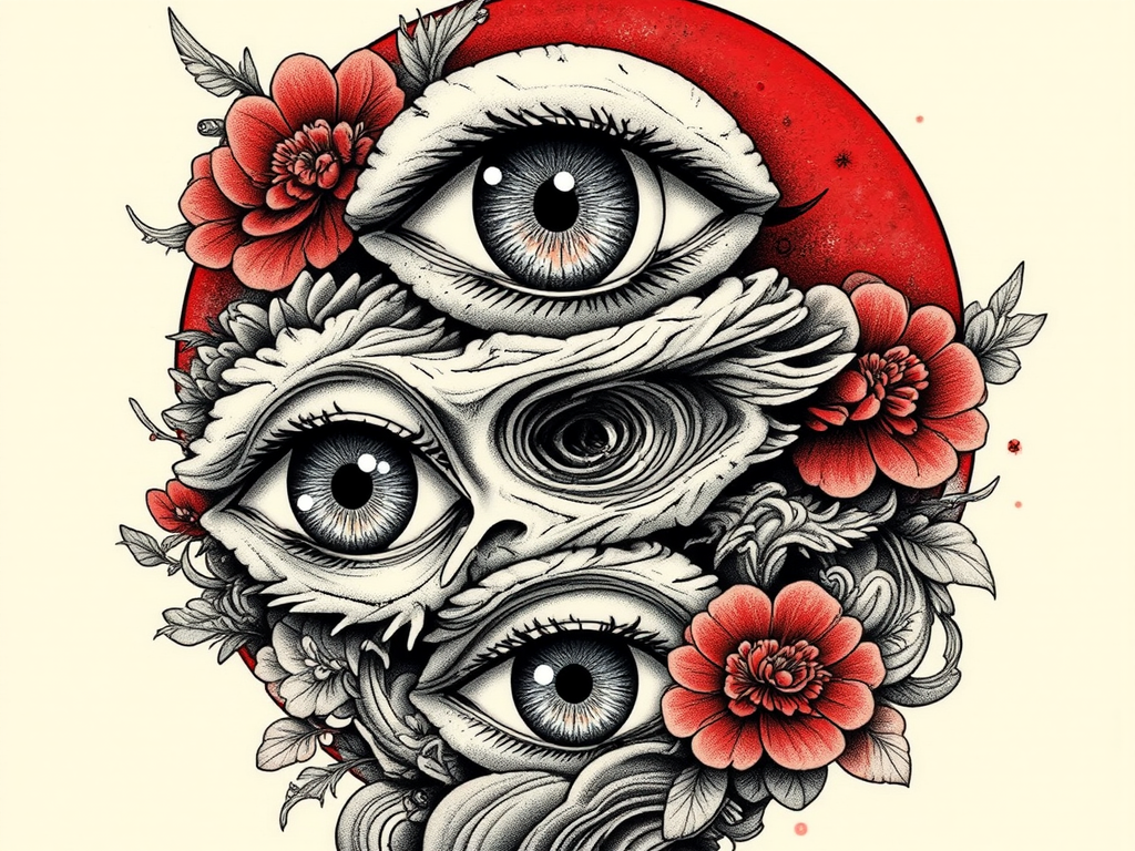 Traditional Japanese tattoo with