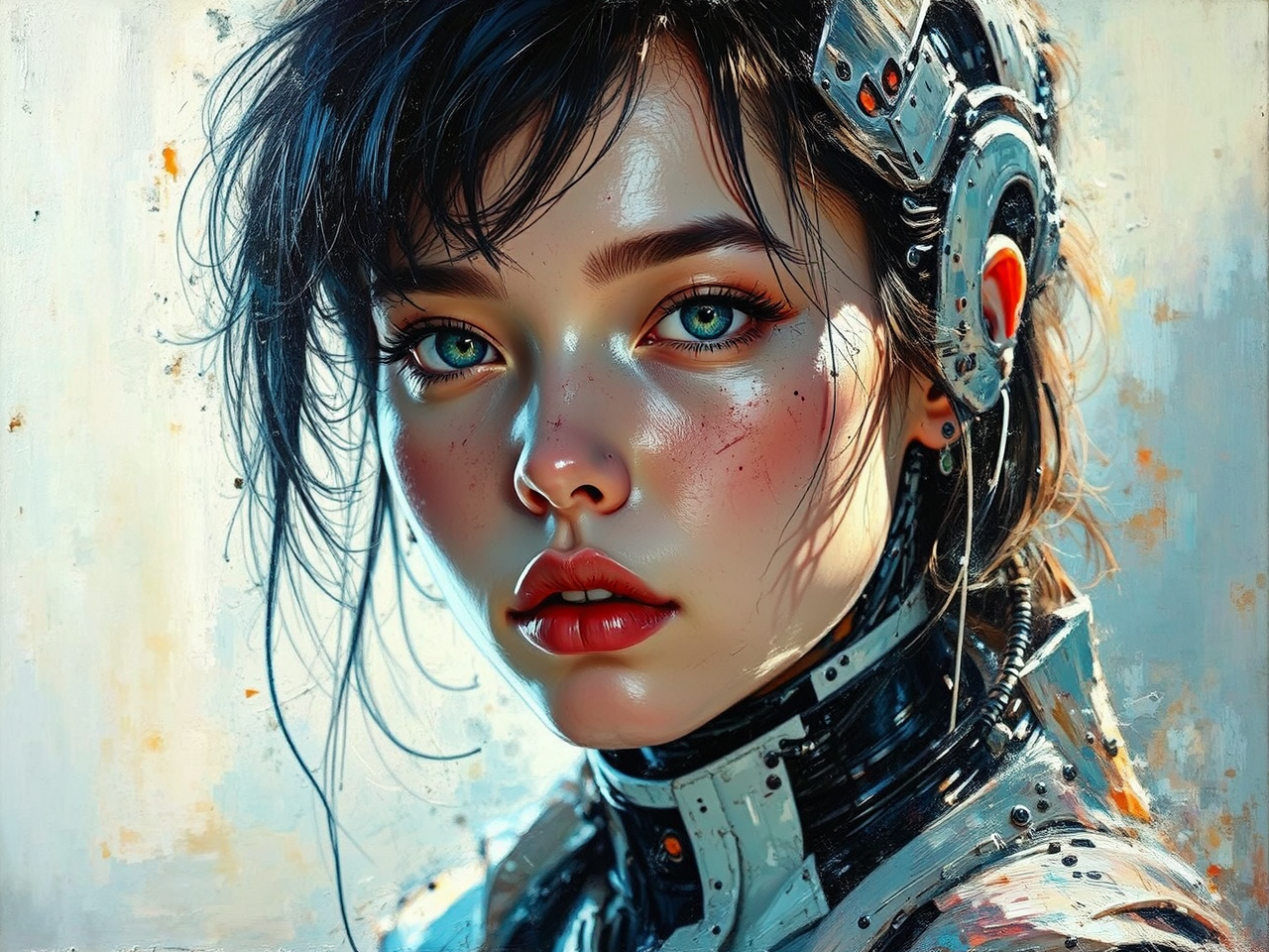 A cybernetic young woman